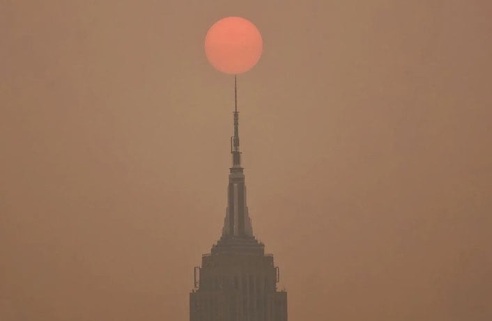 Multiple Air Quality Code Reds Issued as Canadian Wildfires Affect Northeast US