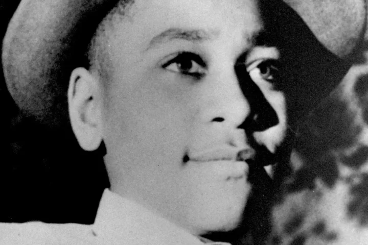 Emmett Till wearing a hat