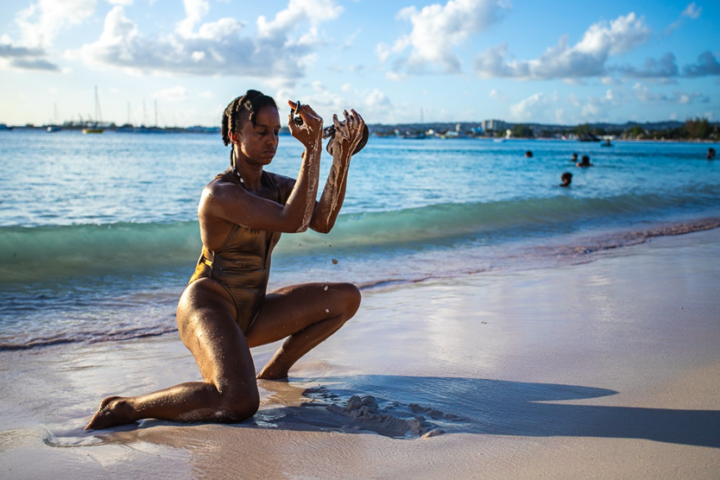 Image 1. (Zila) Pebbles Beach, Barbados, by Arnaldo James, July 2024