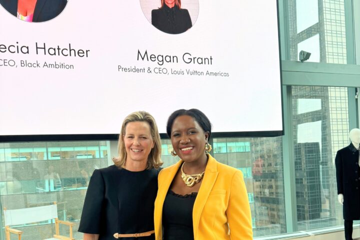 Adedayo Fashanu. O, TANTV CEO, Megan Grant, President and CEO, Louis Vuitton Americas