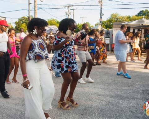 AfroPicnic Event - People dancing in groups