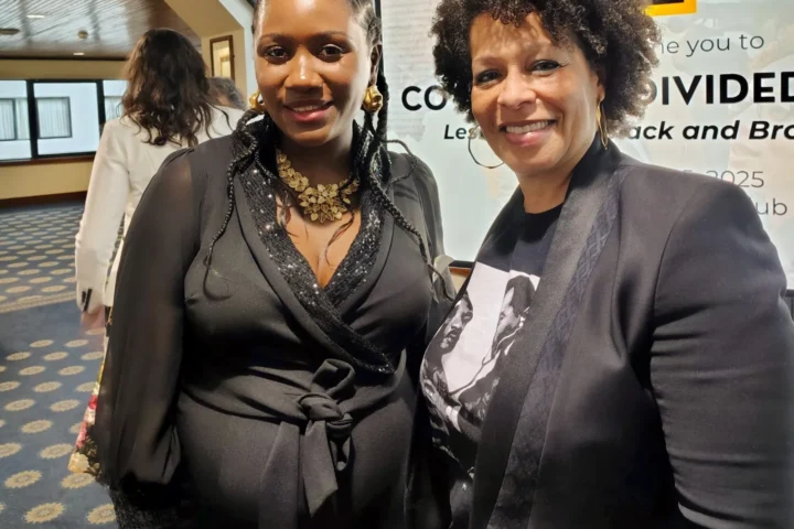 Adeayo Fashanu O, Cofounder, CEO TANTV | Syndex, Left, Sara Lomax, Cofounder URL Media & President and CEO of WURD Radio, right