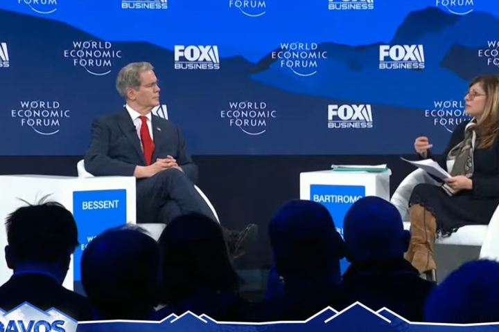 Scott Bessent Treasury Secretary at Davos WEF 2026