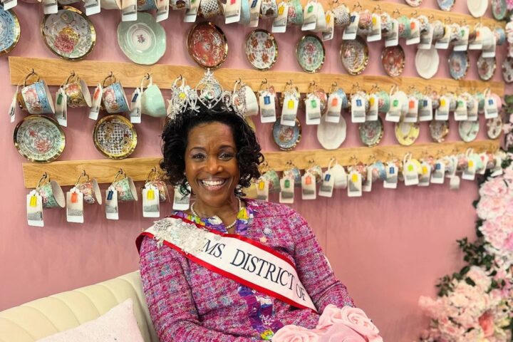 Queen Valerie had a day of fun with District seniors at the 3rd Annual Blossom Tea Party!