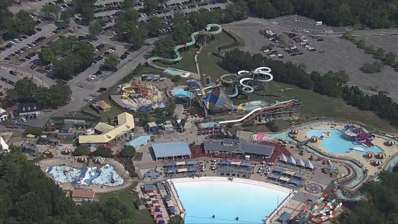 Aerial view of former Six Flags America site in Bowie Prince Georges County Maryland